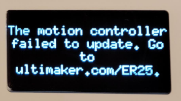 The motion controller failed to update